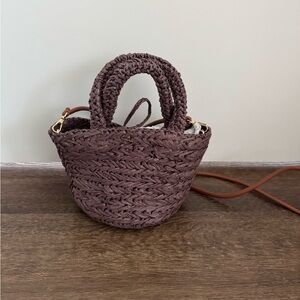 Jcrew Straw Crossbody Mini Bag